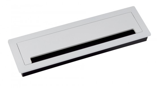 STRONG passe-câble avec amortisseur ALU 300x90x28mm blanc mat