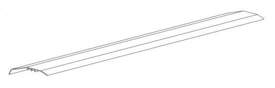 TERNO Star profil de couverture extérieur art.2126 plastique gris 1,5m