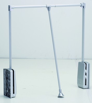 StrongWire tringle de penderie rabattable, 860-1200mm, alu/argenté