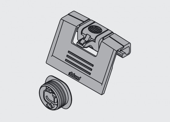BLUM ZIF.80M7 Antaro, poignée + porte-outil pour tiroir intérieur, blanc