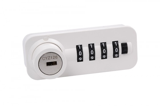 LEHMANN Serrure a combinaison Fixe 57.01 droite blanc