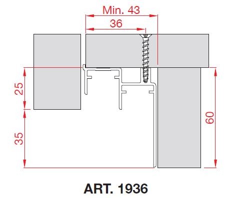 TERNO profil inférieur 1936/A 3m elox