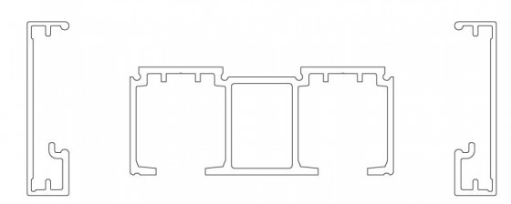 TERNO Universal kit de guidage pour 2 portes 3000mm brun foncé