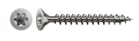 SPAX vis a bois 3,5x35 tete fraisée TXS,W,4C MH, inox A2