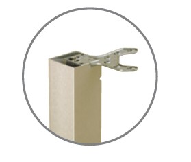 Patte d'angle sup. pour pied 60x60 et 80x80