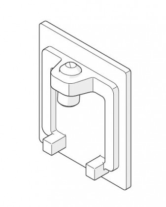 HAWA 25332 Junior 120 couvre-joint latéral guide haut chromé mat