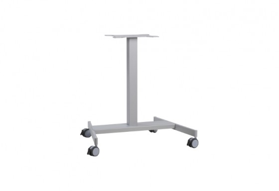 MILADESIGN pied de table central LN 3901 sur roulettes argent MILADESIGN pied de table central LN 3901 sur roulettes argent