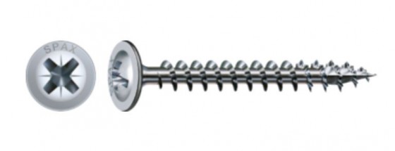 SPAX vis a bois 3,5x25mm tete bombée collet PZ 4C MH