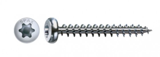 SPAX vis a bois 3x16 tete demi-ronde TXS, W, 4C
