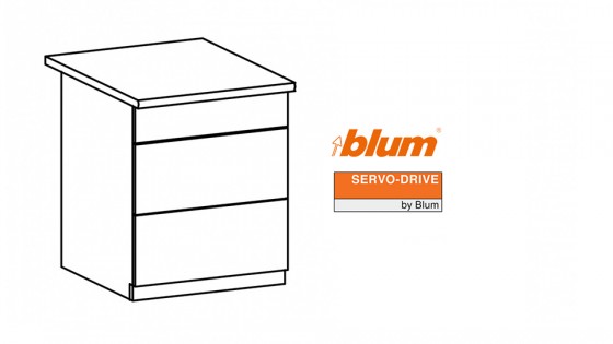 K-BLUM Servodrive ensemble, 1 corps x 3 tiroirs, corps 760-769 mm