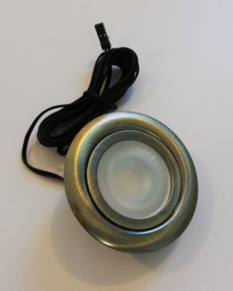 SAL-LED spot 12V 2W laiton vieilli blanc neutre