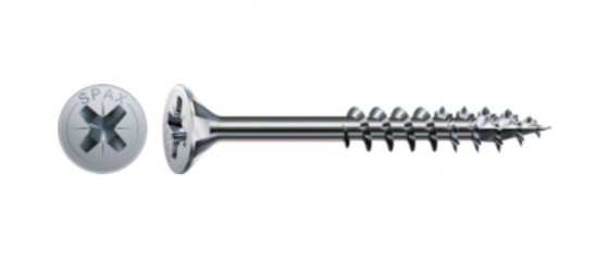 SPAX vis a bois 4x35/23 tete fraisée PZ, W, 4C MH, filetage partiel