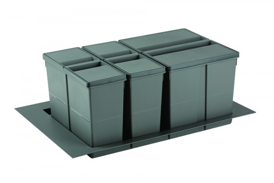 GOLLINUCCI Sorter 9XL Systeme 800mm 1x26l+2x11l gris