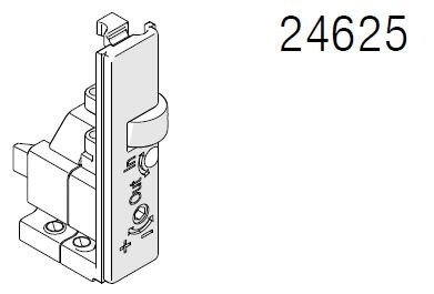 HAWA 24625 Concepta 25/35 régulateur réglage sup droit/inf gauche