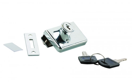 StrongLocks Serrure pour deux verres chrome StrongLocks Serrure pour deux verres chrome