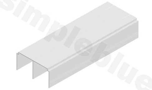 SEVROLL 04937 Blue guidage supérieur 2m blanc brillant