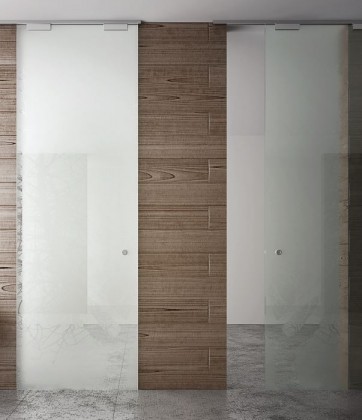 TERNO Vetro 40 ensemble de ferrures pour portes en verre 120kg avec absorbeur