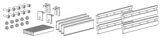 TERNO Vetro 40 jeu de fixations pour portes en verre 10-10,7mm avec couvercles TERNO Vetro 40 jeu de fixations pour portes en verre 10-10,7mm avec couvercles