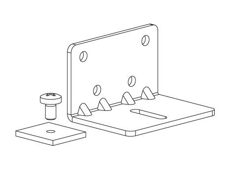 TERNO porte coulissante intérieure 160kg, support guidage supérieur