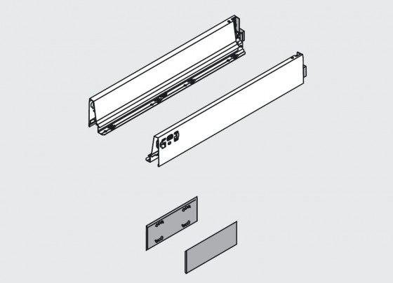BLUM 378M5502SA Antaro, côté M 550mm, blanc, ensemble