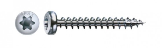 SPAX vis a bois 6x60 tete demi-ronde TXS,W,4C