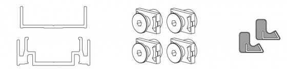TERNO Universal cadre latéral verrouillable 3000mm argent