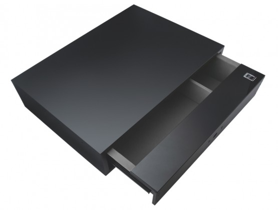 StrongWire coffre-fort dans tiroir coulissant, amorti, marron