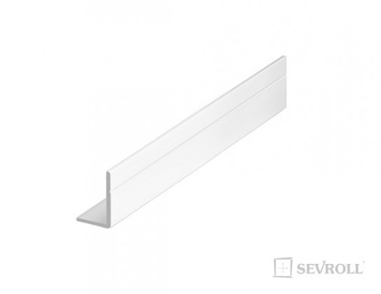 SEVROLL 04055 équerre Mini 17x11mm 3m blanc brillant