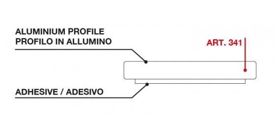 TERNO Magic2 alu profil de sol 341 2200 mm, argenté
