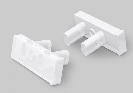StrongLumio embouts pour profil Slash8, lait (paire)
