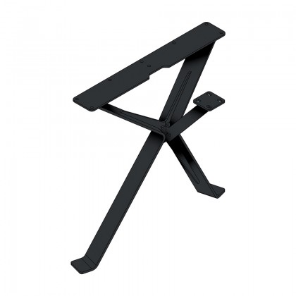 MILADESIGN EX 42050 pietement de table biseauté extrémité argent 420mm