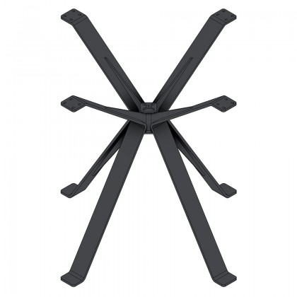 MILADESIGN EX 72080-4 pied de table central a quatre bras anthracite MILADESIGN EX 72080-4 pied de table central a quatre bras anthracite