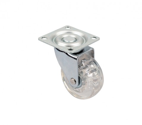 StrongCastors roue TOP-E o50mm transparent sans frein
