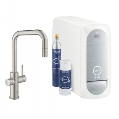 GROHE Blue Home Supersteel, kit de démarrage avec bec en U 31543DC0