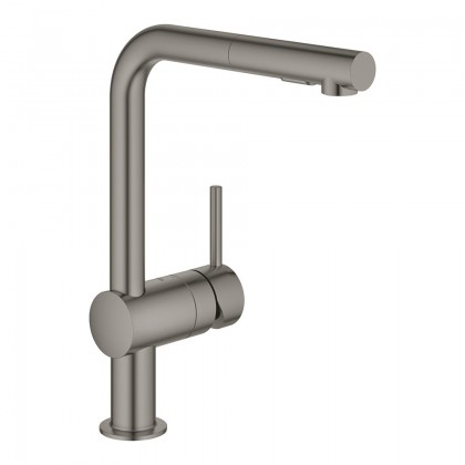 GROHE 30274AL0 robinet MINTA L-sortie brossé Hard Graphite