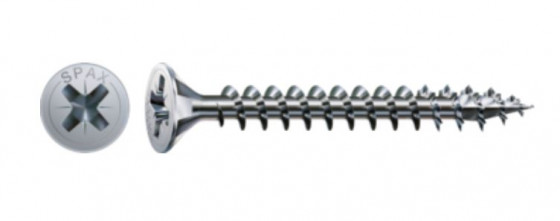 SPAX vis a bois 5x30 tete fraisée PZ,W,4C MH