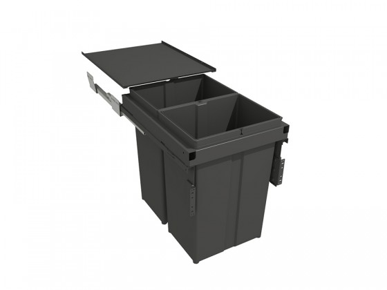 GOLLINUCCI trieur 580 EVO 400mm avec tiroirs et couvercle 2x29l gris GOLLINUCCI trieur 580 EVO 400mm avec tiroirs et couvercle 2x29l gris