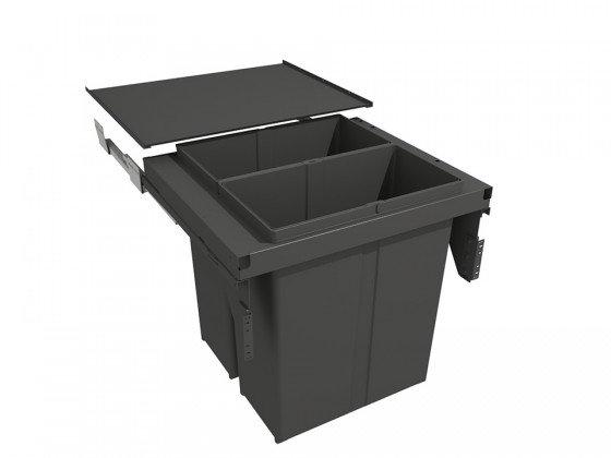 GOLLINUCCI trieur 580 EVO 600mm avec tiroirs coulissants et couvercle 2x40l gris