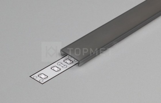 StrongLumio moulure de recouvrement C pour profil LED clipsable 3000mm noir