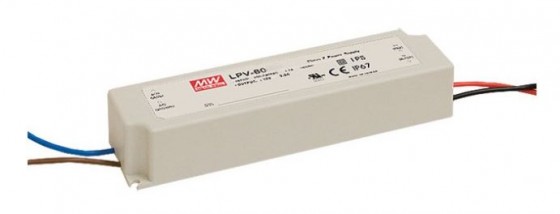Alimentation électrique MEAN WELL LPV-60-24, 24V, 60W, IP67