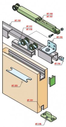 K-SISCO Silent FILO quincaillerie pour porte intérieure avec amortissement 80kg