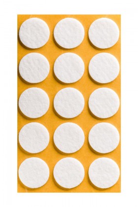 Sous-couche feutre 28/3mm blanc feuilles (15 pcs)