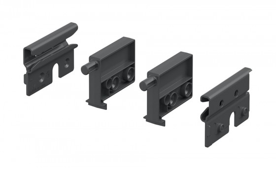 HETTICH 9257727 Blocage pour tablette coulissante, anthracite