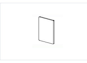 TERNO couvercle latéral moulure guide art. 314/A (paire) argenté