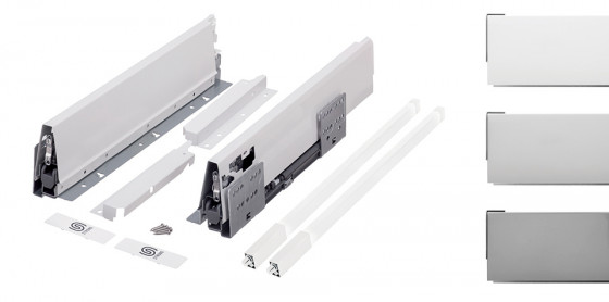 K-StrongBox tiroir H204/500mm, reling rectangulaire sup., titan