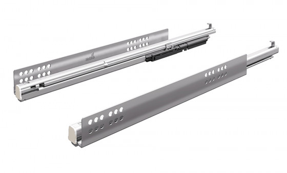 K-HETTICH Atira tiroir 144, 470mm/30kg, relings, argent, SiSy