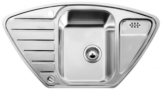 BLANCO 516277 Évier Lantos 9 E-IF avec excentrique inox brossé