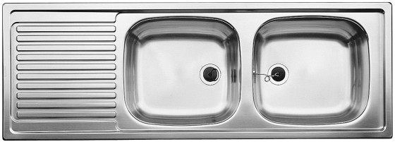 BLANCO 500374 évier Top EZS 12x4-2 sans excentreur inox naturel brillant