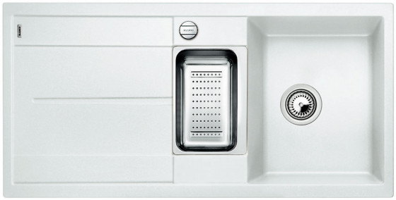BLANCO 513046 évier Metra 6 S avec excentrique Silgranit PuraDur blanc BLANCO 513046 évier Metra 6 S avec excentrique Silgranit PuraDur blanc