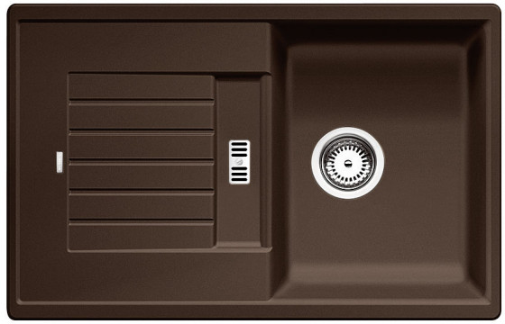 BLANCO 515070 Évier Zia 45 S sans excentrique Silgranit PuraDur café